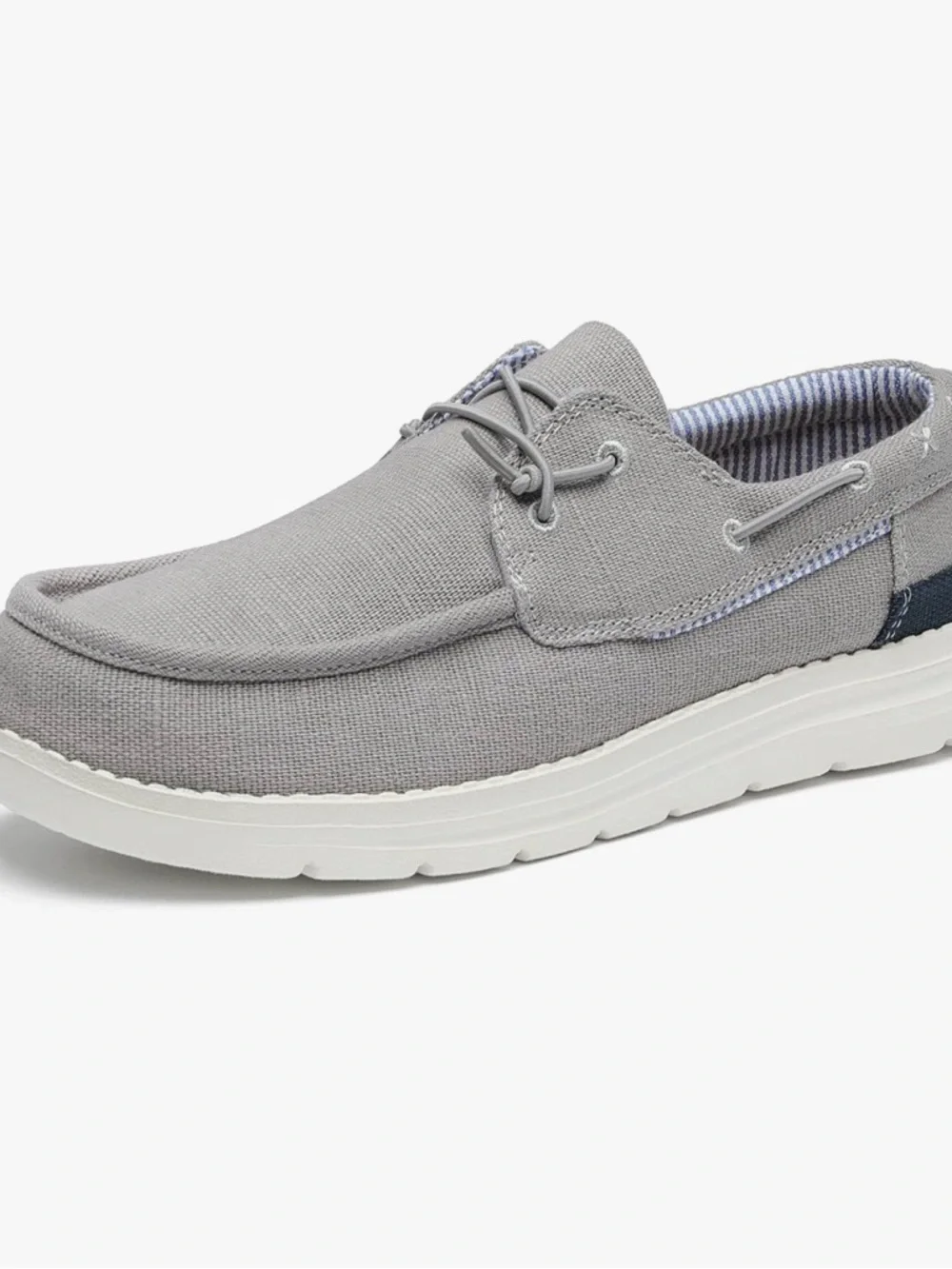 BRUNO MARC Mens Grey slip on Boat Shoes Size 10.5